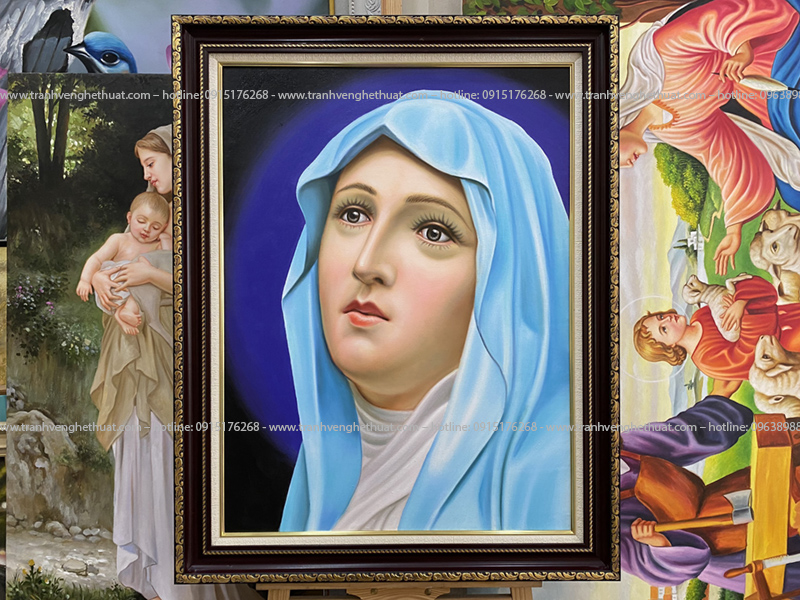 tranh công giáo,tranh đức mẹ maria ,tranh đực mẹ đồng công ,tranh trang trí