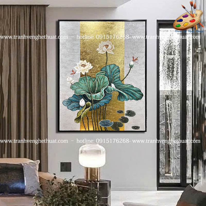 Tranh sen treo ph&ograve;ng kh&aacute;ch,tranh bạch li&ecirc;n hoa, tranh bạch li&ecirc;n hạ ch&iacute;, Tranh vẽ nghệ thuật, tranh trang tri ph&ograve;ng kh&aacute;ch, tranh treo phong kh&aacute;ch hiện đại, tranh treo ph&ograve;ng kh&aacute;ch indochina   