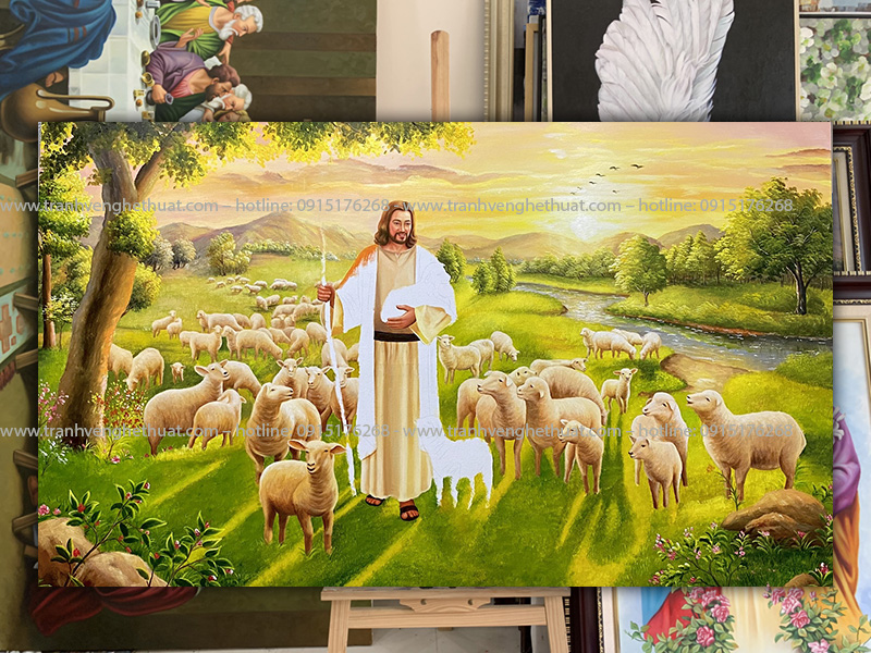 Tranh công giáo ,tranh đức mẹ lên trời, tranh vẽ nghệ thuật ,tranh chúa chăn chiên, tranh lòng chúa thương xót,tranh gia đình thánh gia 