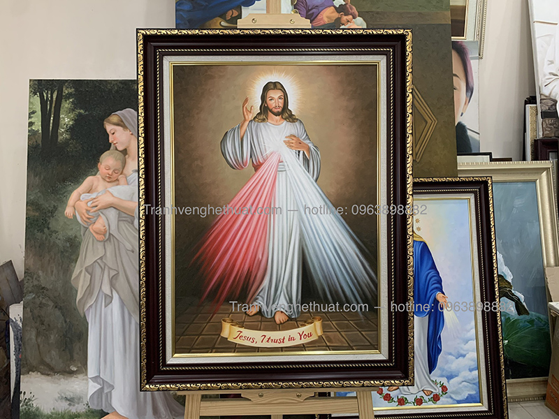 Tranh công giáo,tranh lòng chúa thương xót,tranh đức mẹ bế con ,tranh vẽ nghệ thuật , tranh gia đình thánh gia,tranh đức mẹ lên trời 
