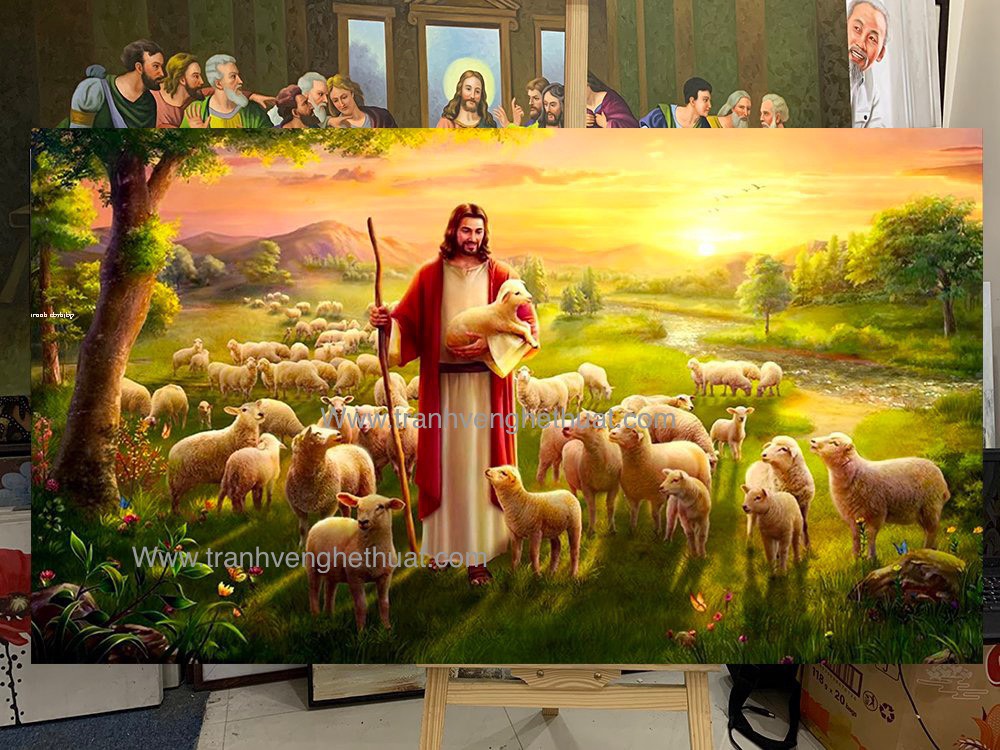 Tranh công giáo ,tranh đức mẹ lên trời, tranh vẽ nghệ thuật ,tranh chúa chăn chiên, tranh lòng chúa thương xót,tranh gia đình thánh gia 