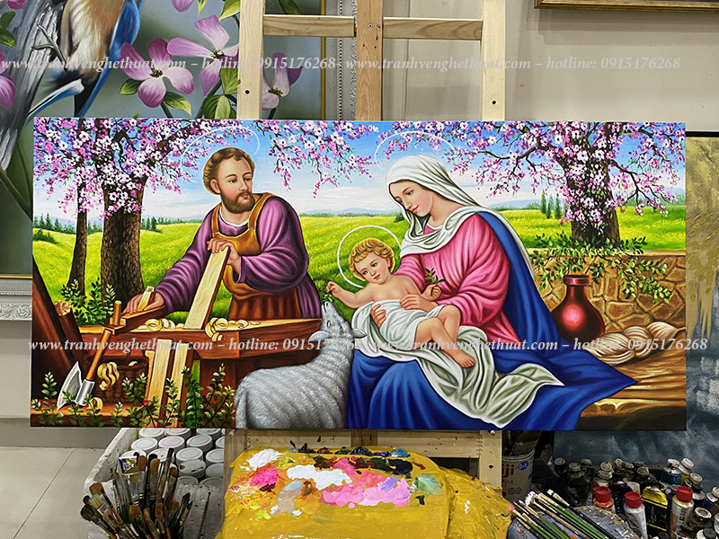 Tranh gia đình thánh gia,Tranh công giáo,tranh đức mẹ lên trời,tranh vẽ nghệ thuật ,tranh chúa chăn chiên,tranh lòng chúa thương xót 