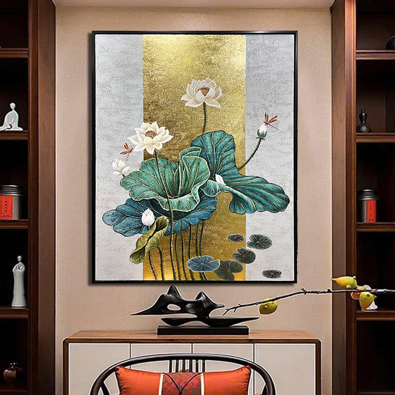 Tranh sen treo ph&ograve;ng kh&aacute;ch,tranh bạch li&ecirc;n hoa, tranh bạch li&ecirc;n hạ ch&iacute;, Tranh vẽ nghệ thuật, tranh trang tri ph&ograve;ng kh&aacute;ch, tranh treo phong kh&aacute;ch hiện đại, tranh treo ph&ograve;ng kh&aacute;ch indochina   