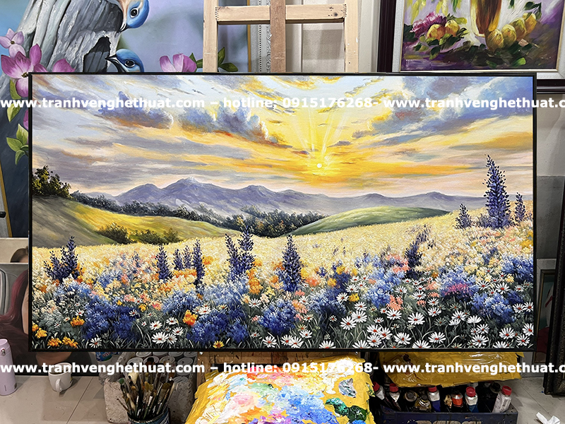 Tranh trang trí, tranh treo tường, Tranh hoa treo phòng khách, Tranh vẽ nghệ thuật, tranh trang tri phòng khách, tranh treo phong khách hiện đại, tranh sơn dầu