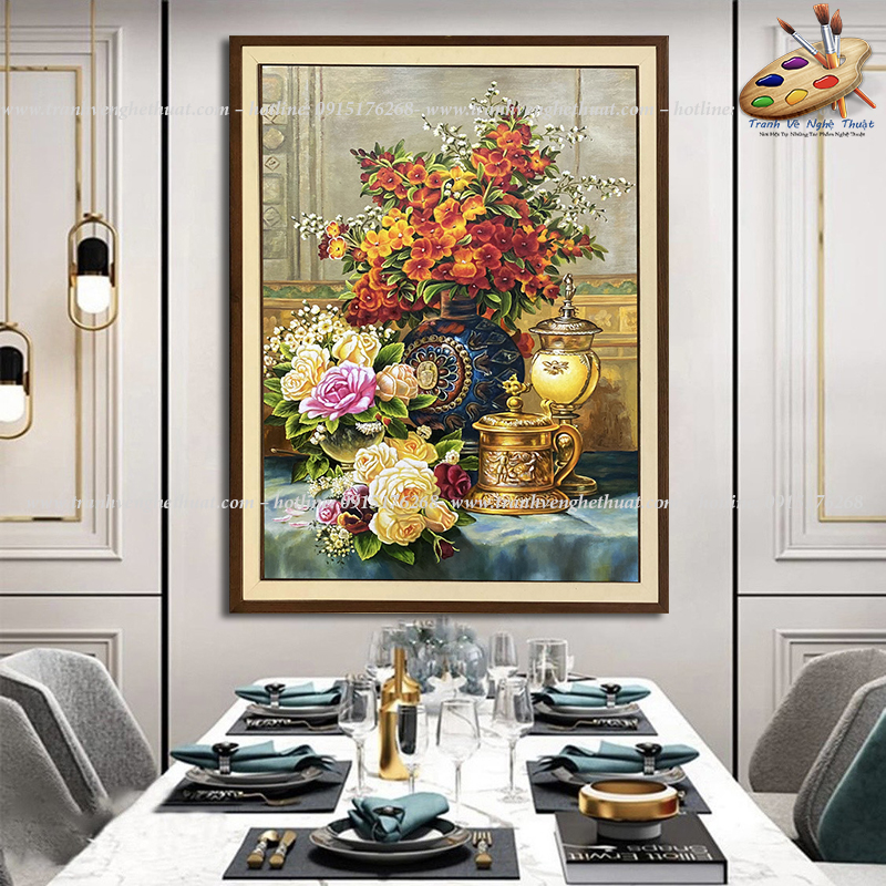 Tranh treo bàn ăn,tranh treo phòng ăn hiện đại, tranh trang tri, tranh treo tường, tranh treo bàn ăn tân cổ điển, tranh vẽ nghệ thuật, tranh sơn dầu, tranh hoa quả treo bàn ăn