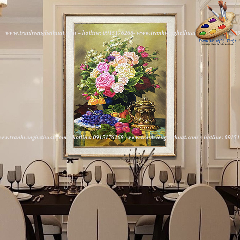 Tranh treo bàn ăn,tranh treo phòng ăn hiện đại, tranh trang tri, tranh treo tường, tranh treo phòng khach tân hiện đại, tranh vẽ nghệ thuật, tranh sơn dầu, tranh hoa quả treo bàn ăn