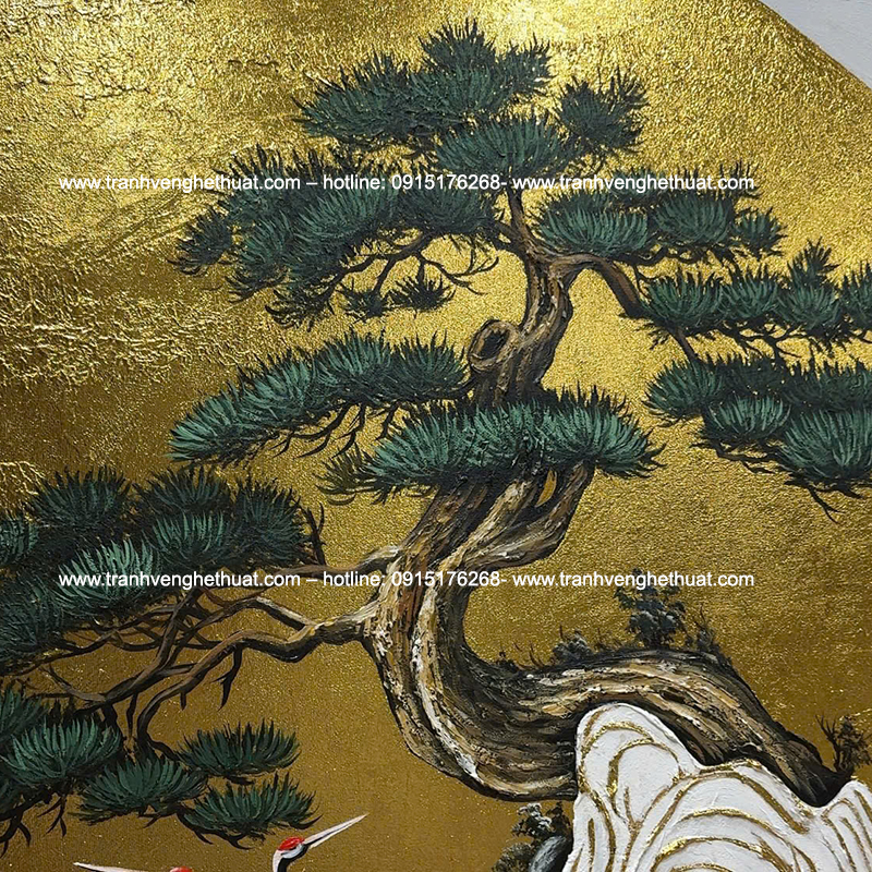 Tranh tùng hạc diên niên, tranh trang trí phòng khách, tranh treo phong khách hiện đại, tranh phong cảnh treo phòng khách hiện đại, tranh treo văn phòng, tranh treo tường phòng khách, tranh vẽ nghệ thuật